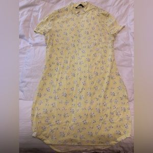 90s Daisy Bodycon Dress pale electric yellow